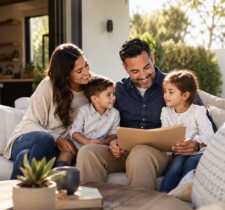 Warm Family Moment on the Veranda